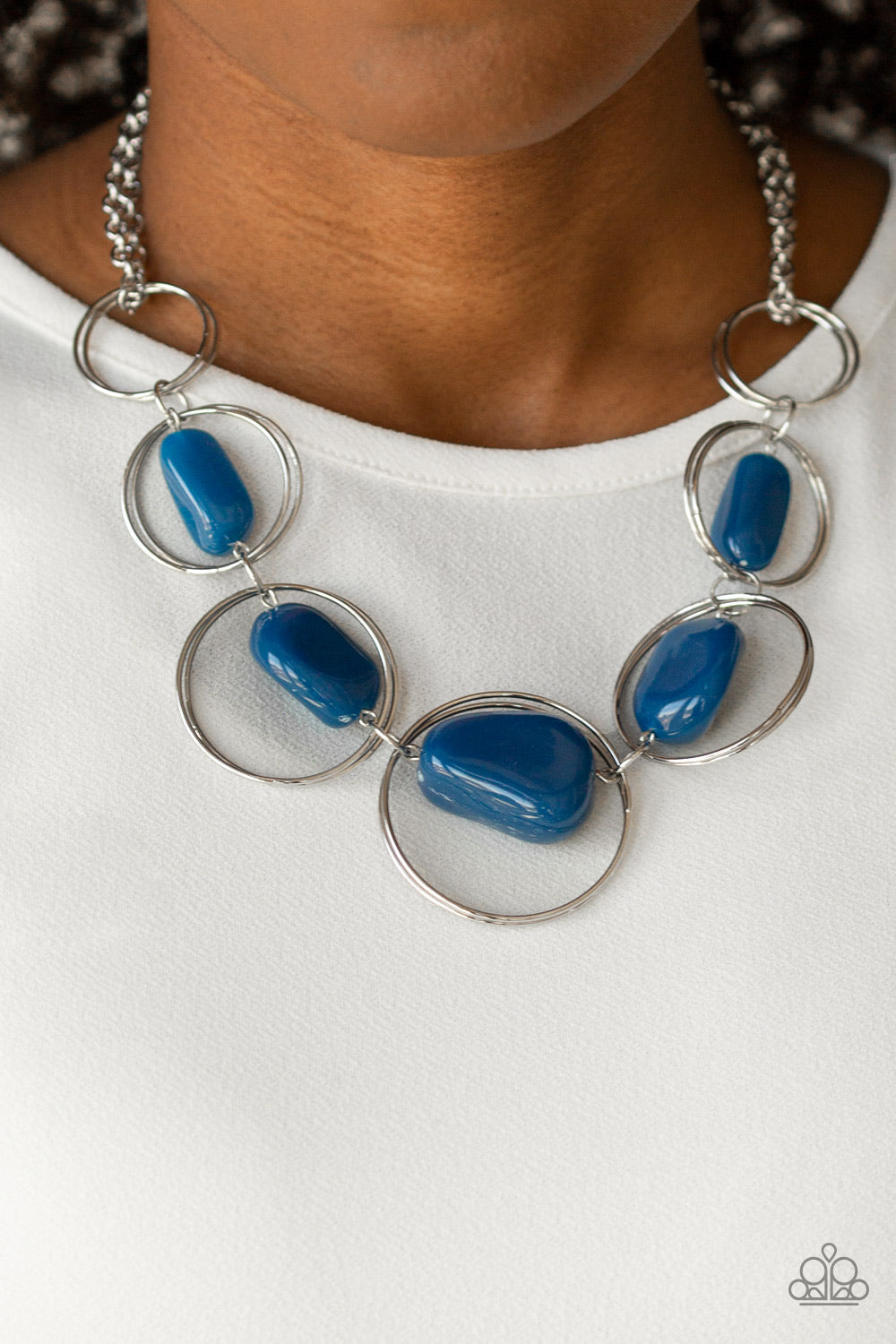 Paparazzi Accessories Travel Log - Blue Necklace & Earrings 