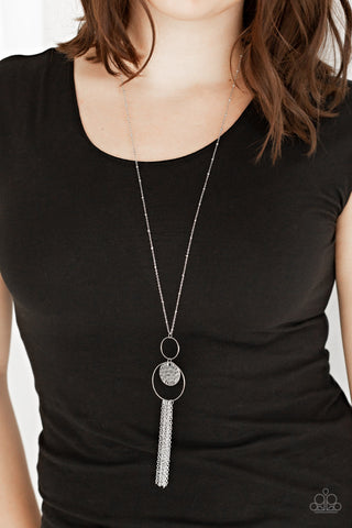 Paparazzi Accessories Faith Makes All Things Possible - Silver Necklace & Earrings 