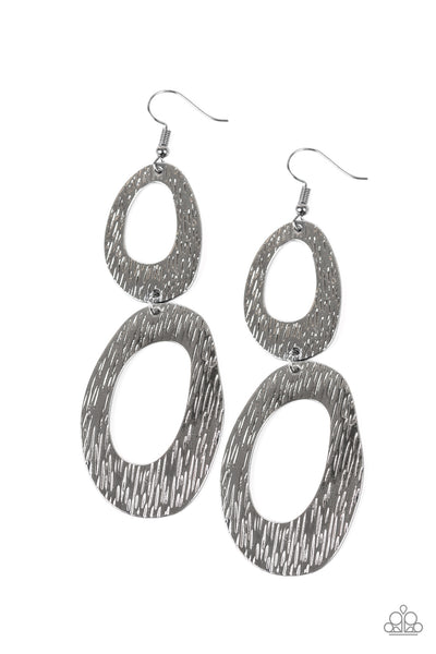 Paparazzi Accessories Ive SHEEN It All - Black Earrings 