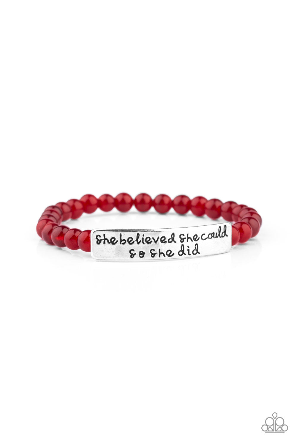 Paparazzi Accessories So She Did - Red Bracelet 