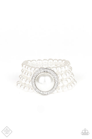 Paparazzi Accessories Top Tier Twinkle White Bracelet 