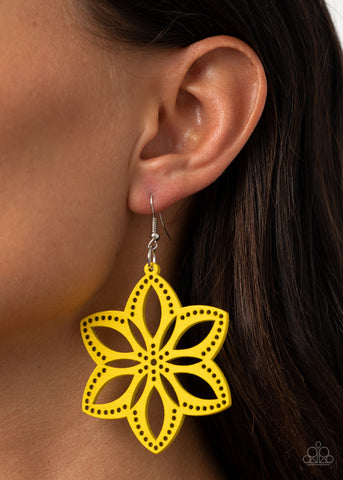 Paparazzi Accessories Bahama Blossoms - Yellow Earrings 