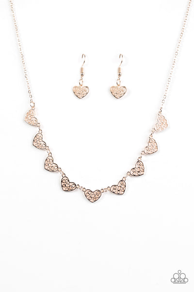 Paparazzi Accessories Love and Devotion - Rose Gold Necklace 