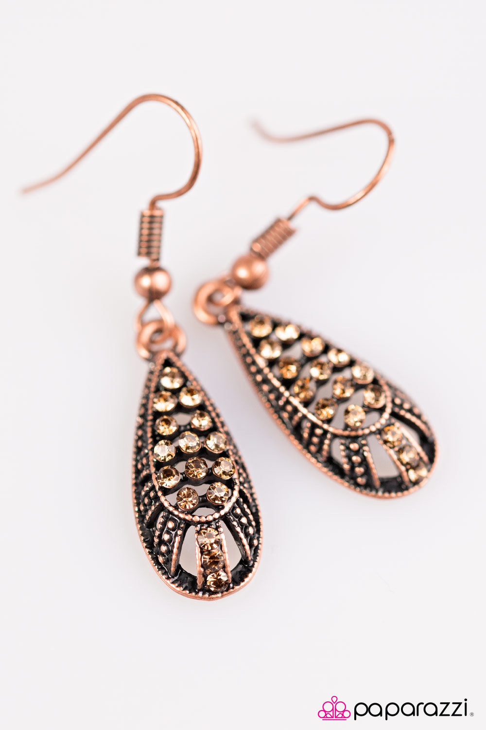 Paparazzi Accessories Dropping Perfection - Copper Earrings