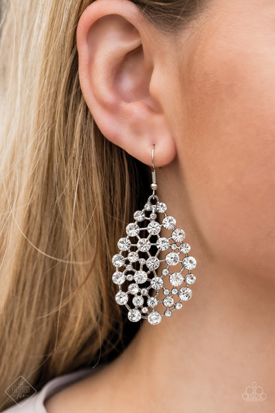 Paparazzi Accessories Start With A Bang White Earrings 