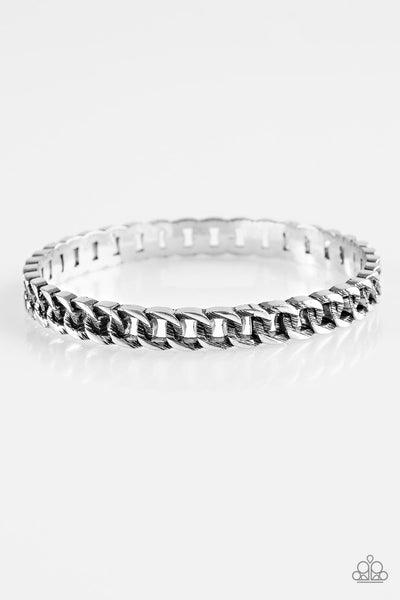 Paparazzi Accessories Might and CHAIN - Silver Bracelet 