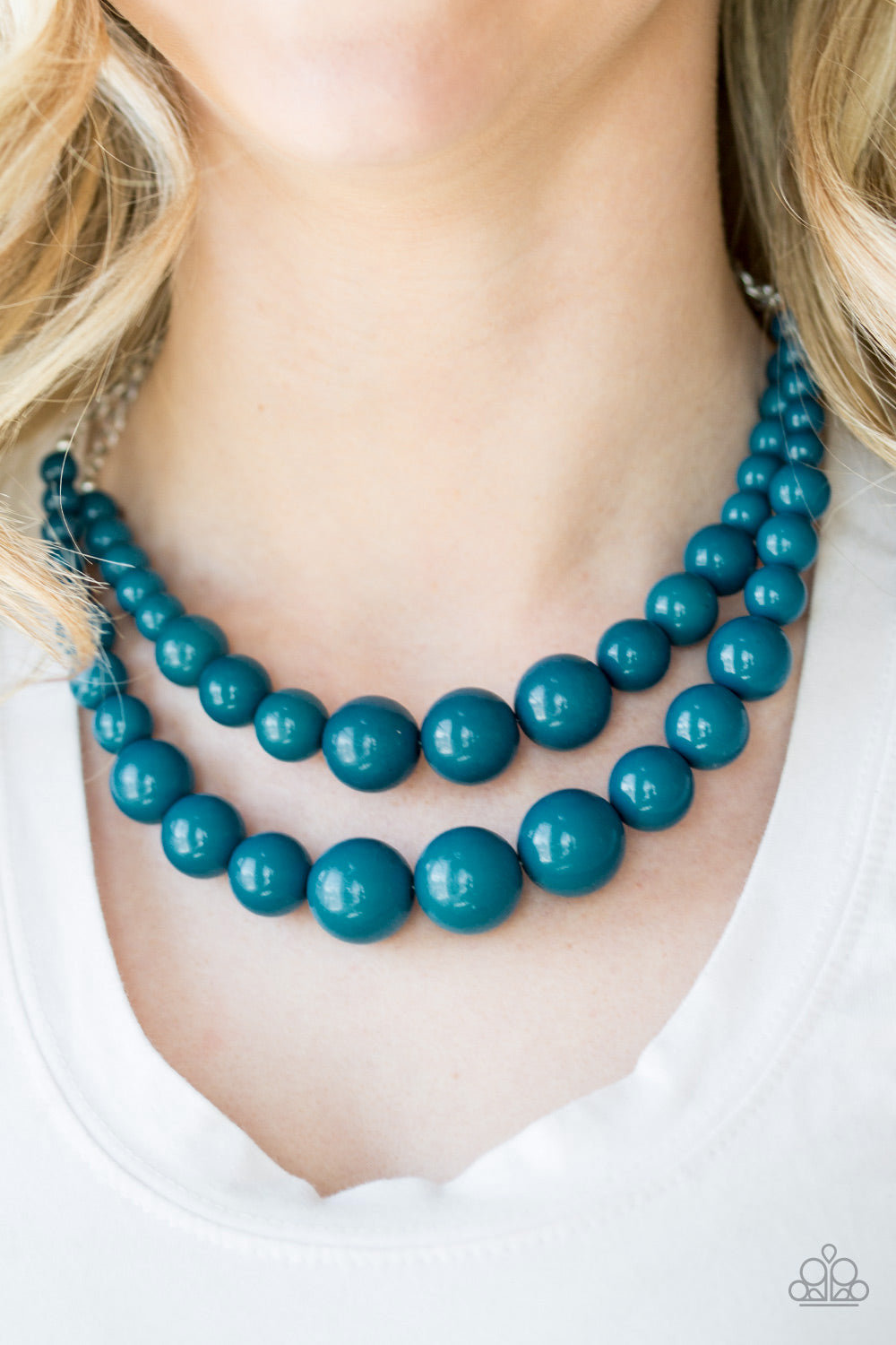 Paparazzi Accessories Full BEAD Ahead! - Blue Necklace & Earrings 