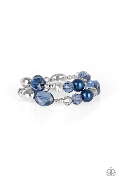 Paparazzi Accessories Downtown Dazzle - Blue Bracelet 