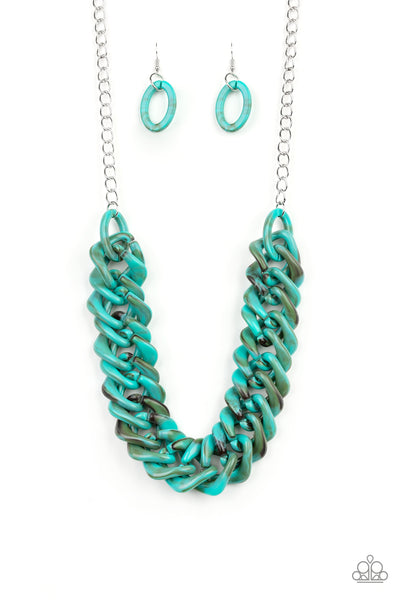 Paparazzi Accessories Comin In HAUTE - Blue Necklace & Earrings