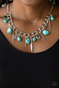 Paparazzi Accessories Southern Sweetheart - Blue Necklace & Earrings 