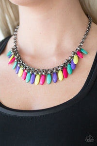Paparazzi Accessories Jersey Shore - Multi Necklace & Earrings 
