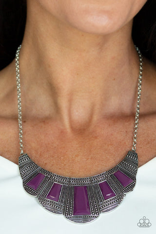 Paparazzi Accessories Lion Den - Purple Necklace & Earrings 