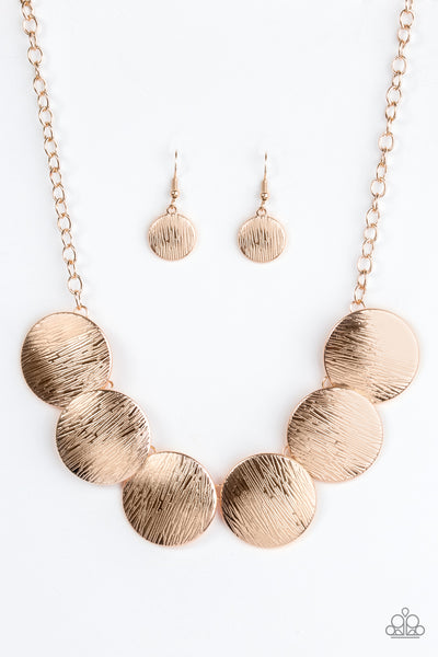 Paparazzi Accessories Glued To The SPOTLIGHT - Rose Gold Necklace 