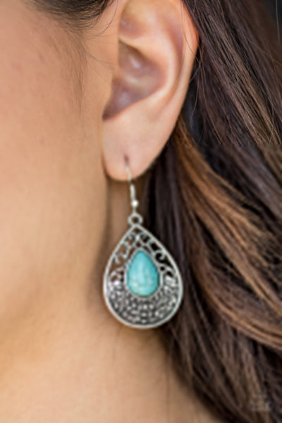 Paparazzi Accessories Tucson Tunes - Blue Earrings 