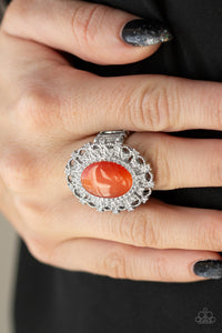 Paparazzi Accessories BAROQUE The Spell - Orange Ring