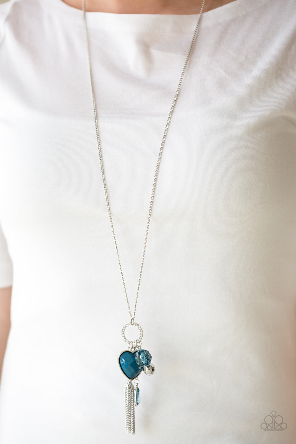 Paparazzi Accessories Haute Heartbreaker - Blue Necklace & Earrings 