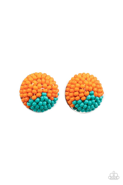 Paparazzi Accessories - As Happy As Can BEAD - Orange Earrings