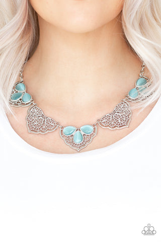 Paparazzi Accessories East Coast Essence - Blue Necklace & Earrings 