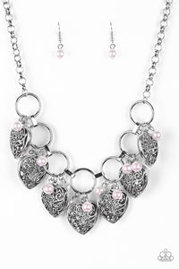 Paparazzi Accessories Very Valentine - Pink Necklace & Earrings 