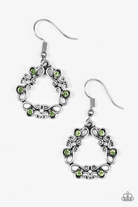 Paparazzi Accessories Whimsy Wreaths - Green Earrings 