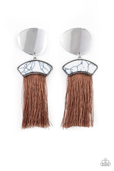 Paparazzi Accessories Insta Inca - Brown Earrings 