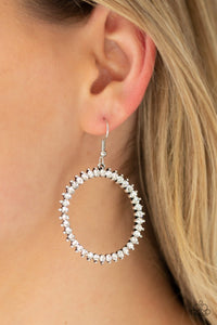 Paparazzi Accessories Spark Their Attention - White Earrings 