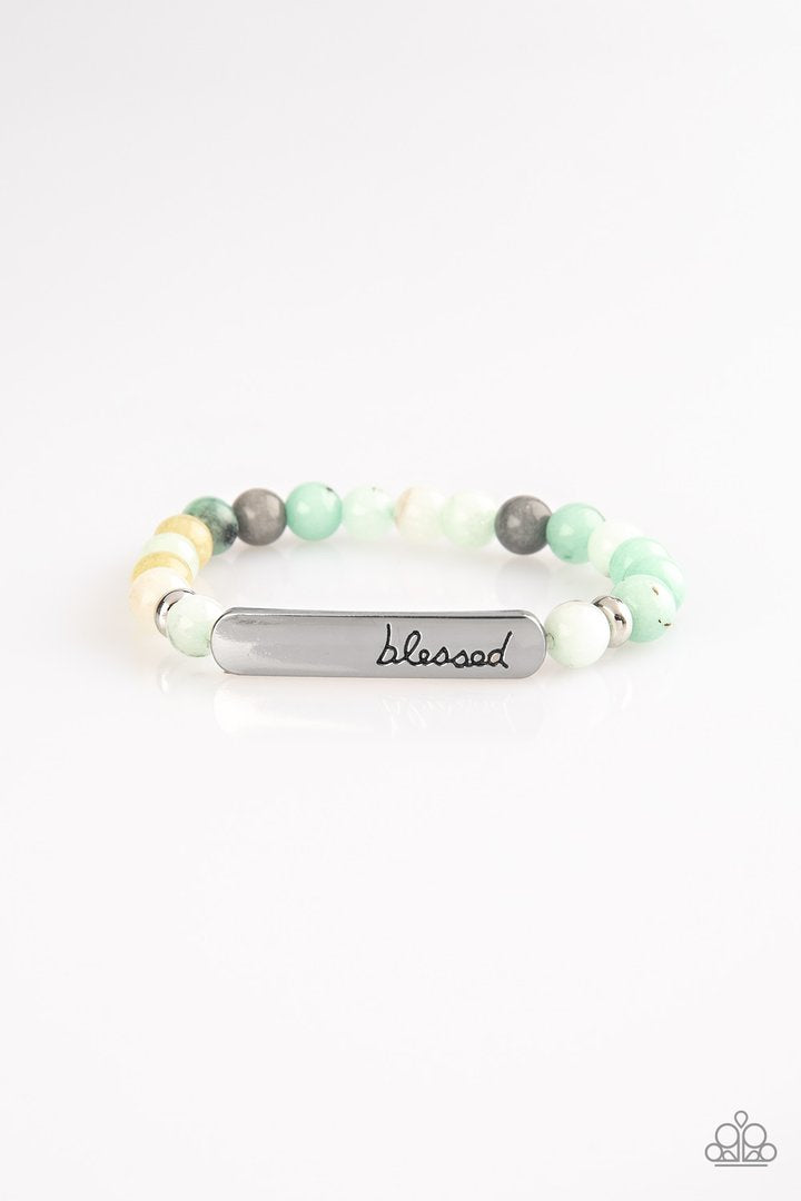 Paparazzi Accessories Born Blessed - Green Bracelet 