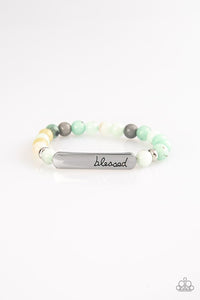 Paparazzi Accessories Born Blessed - Green Bracelet 