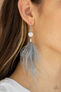 Paparazzi Accessories Feathered Flamboyance - Silver Earrings 