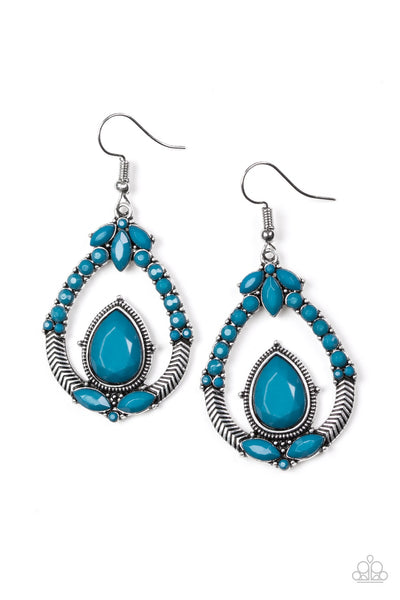 Paparazzi Accessories Vogue Voyager - Blue Earrings 