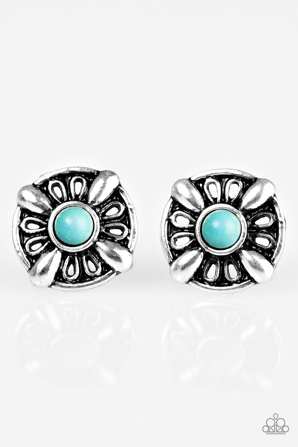 Paparazzi Accessories WEST-Kept Secret - Blue Post Earrings 