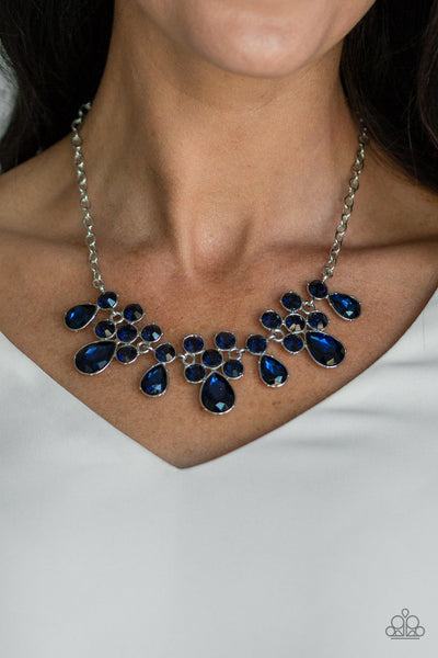 Paparazzi Accessories Debutante Drama - Blue Necklace & Earrings 