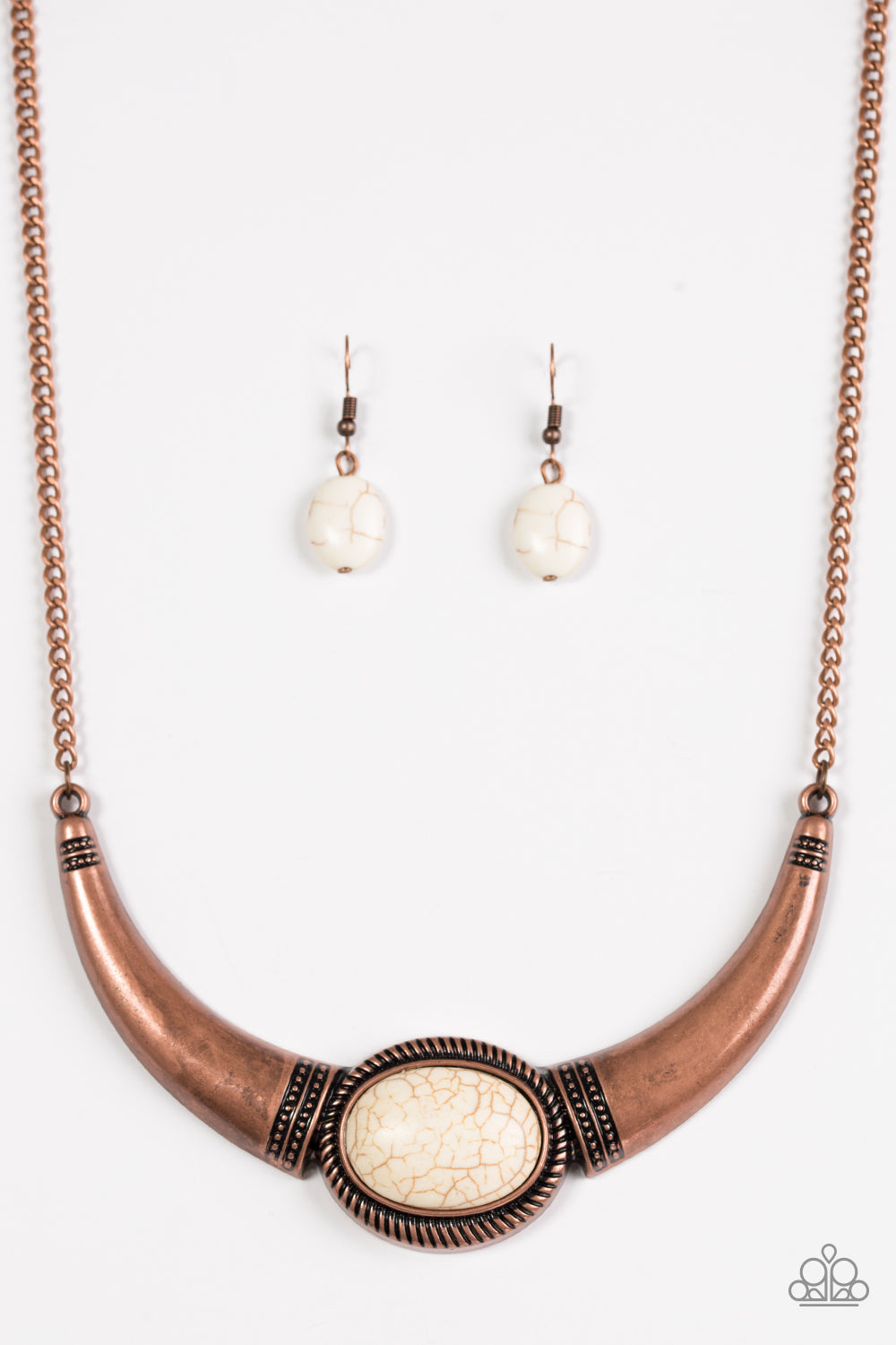 Paparazzi Accessories Cause A STEER - Copper Necklace & Earrings 