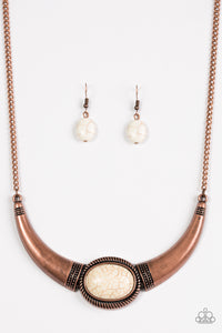 Paparazzi Accessories Cause A STEER - Copper Necklace & Earrings 