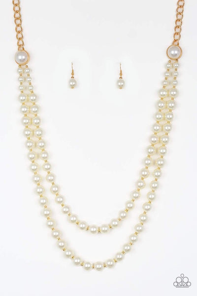 Paparazzi Accessories Endless Elegance - Gold Necklace & Earrings 