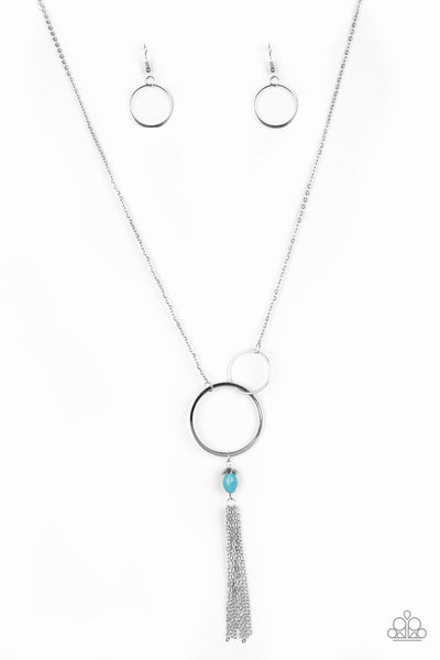 Paparazzi Accessories Offshore Odyssey - Blue Necklace & Earrings 