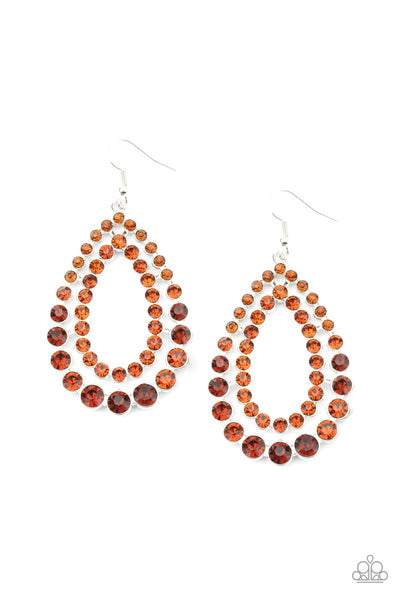 Paparazzi Accessories - Glacial Glaze - Brown Earrings