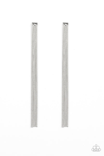 Paparazzi Accessories Head To Toe Dazzle - Silver Earrings 