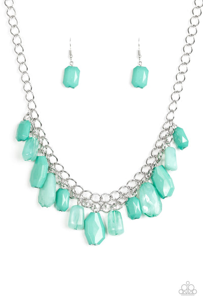 Paparazzi Accessories Glacier Goddess - Green Necklace & Earrings