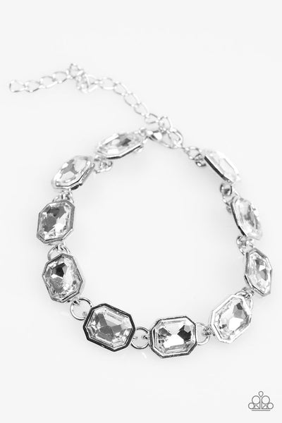 Paparazzi Accessories Deluxe Sparkle - White Bracelet 