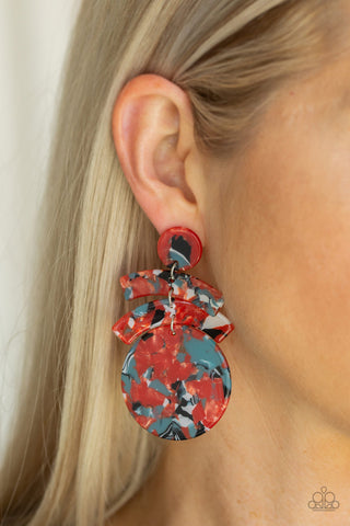 Paparazzi Accessories In The HAUTE Seat - Orange Earrings 