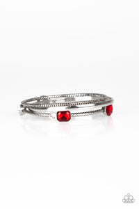 Paparazzi Accessories City Slicker Sleek - Red Bracelet 