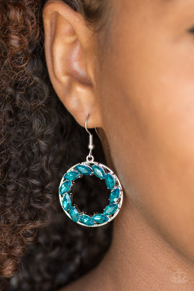 Paparazzi Accessories Global Glow - Blue Earrings