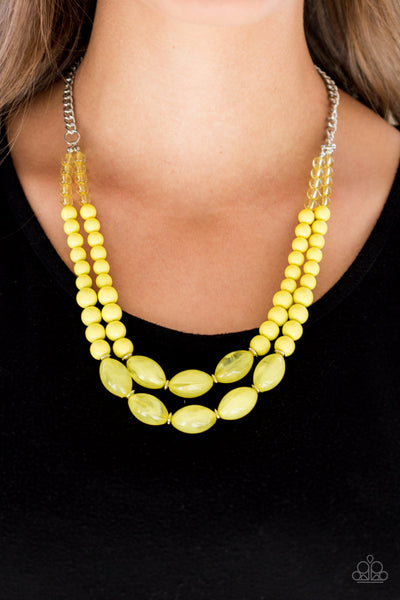 Paparazzi Accessories Sundae Shoppe - Yellow Necklace & Earrings 