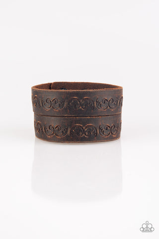 Paparazzi Accessories Ride and Wrangle - Brown Bracelet 