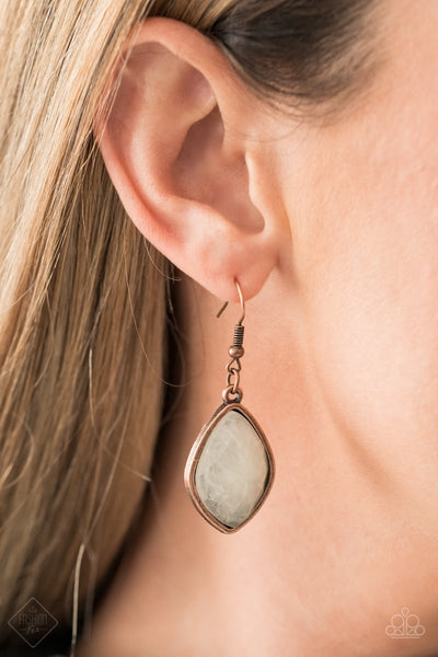Paparazzi Accessories Opulently Oracle - Copper Necklace & Earrings 