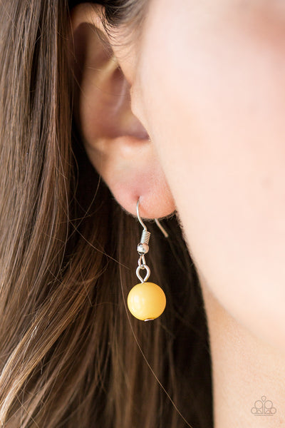 Paparazzi Accessories Friday Night Fringe - Yellow Necklace & Earrings 