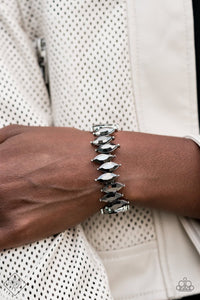 Paparazzi Accessories Fiercely Fragmented - Silver Bracelet 