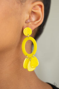 Paparazzi Accessories Sparkling Shores - Yellow Earrings 