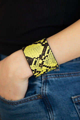 Paparazzi Accessories The Rest Is HISS-tory - Yellow Bracelet 